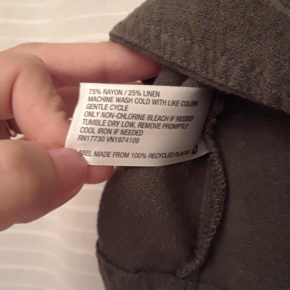 Universal Thread Olive Linen Buttoned Mini Skirt - image 6